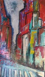 "Rainy day " Acrylic 30cm x 50cm12in x 20in