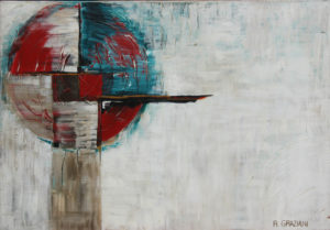 "3D I" Mixed - Acrylic 70cm x 100cm 28in x 39in