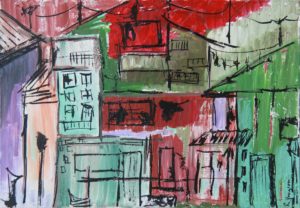 "Urbano I" Mixed - Acrylic 35cm x 50cm 20in x 14in