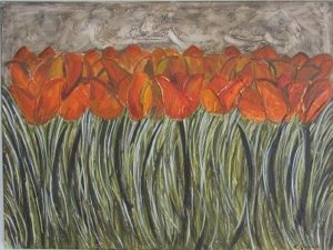 "Tulipanes II" Acrylic 50cm x 70cm 20in x 28in