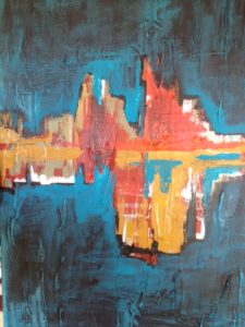 "Noche" Mixed - Acrylic 35cm x 50cm 14in x 20in