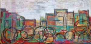 "Geométrico" Mixed - Acrylic 40cm x 90cm 16in x 35in