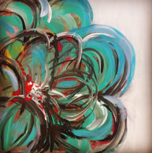 "Flower " Acrylic 15cm x 15cm 6in x 6in