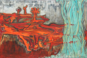 "Humus-Manas" Mixed - Acrylic 60cm x 90cm 24in x 35in