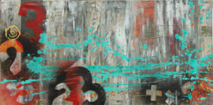 "Cálculos" Mixed - Acrylic 50cm x 90cm 20in x 35in