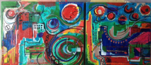 "Lúdico" Mixed - Acrylic 40cm x 90cm 16in x 35in